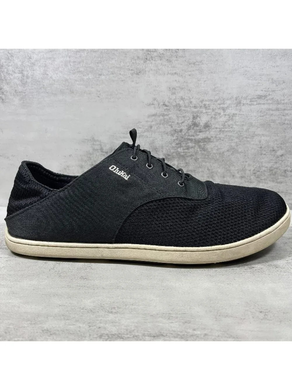 Olukai Nohea Moku Slip On Casual Boat Shoes - Men's Size 9.5 - Black
